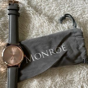 🔥BOGO🔥 Monroe Watch Rose Gold with Leather Band NWT